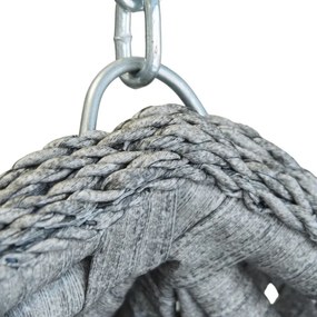 Závesné ratanové hojdacie kreslo SELENA PLUS sivé