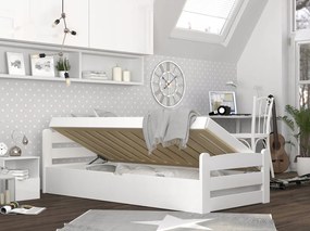 GL Posteľ s úložným priestorom Dávid 90x200 - biela