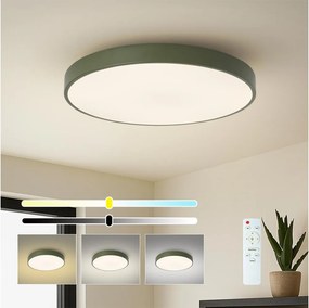 Brilagi - LED stmievateľné stropné svietidlo POOL LED/60W/230V 3000-6000K 60 cm zelené s diaľkovým ovládaním