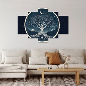 Obraz – Magický strom s jeleňom II. (150x105 cm)