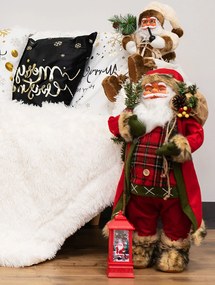 Tutumi Tutumi, vianočná figúrka Santa Clausa 44 cm 301252, biela-hnedá-zelená, CHR-08901