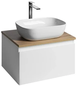 Aqualine Aqualine, ALTAIR skrinka s doskou 58 cm, biela/dub emporio, AI263-02