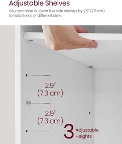 Lavica na topánky s čalúneným sedadlom, s 9 priehradkami, biela a sivá farba