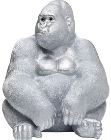Monkey Gorilla XL dekorácia strieborná