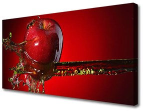 Obraz na plátne Jablko voda kuchyňa 125x50 cm
