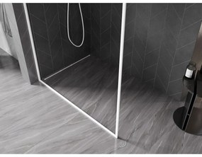 Mexen Kioto-F, sprchová zástena s rámom 60 x 202 cm, 8 mm číre sklo, biely profil, 800-060-104-20-00