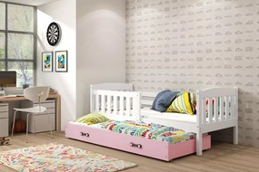Interbeds Jednolôžková posteľ Kubus3 Biela pre teenagerov 160x80 s matracom, rozkladacia - zelená