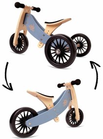 Kinderfeets® Drevený balančný bicykel Tiny Tot Plus 2v1 modrá