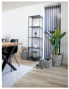Čierna knižnica House Nordic Vita Shelf, 51 x 170 m