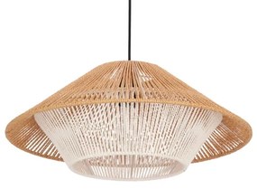 Závesný luster na lanku AFRICA 1xE27/40W/230V, priemer 50 cm, hnedá/krémová