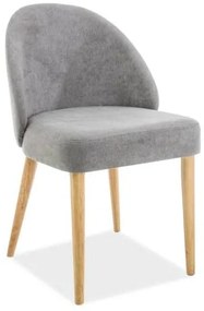 Jednoduchá stolička v modernom štýle, dub/sivá