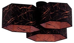 Duolla - Prisadený luster ROLLER TRIO HEX 3xE27/15W/230V čierna/medená