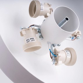 Stropné svietidlo Omiq, 1x biele kovové tienidlo, (biely plast), (fi 30 cm)