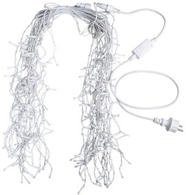 Vianočné svetielka LED záclona studená biela 200 LED