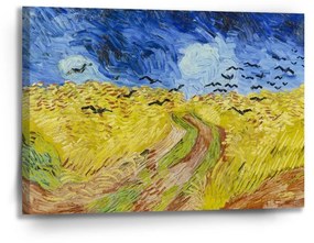 Sablio Obraz Pšeničné pole s vranami - Vincent van Gogh - 90x60 cm