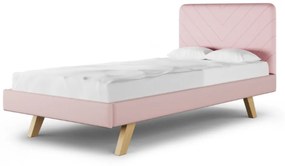 Čalúnená jednolôžková posteľ STITCH s vysokým čelom