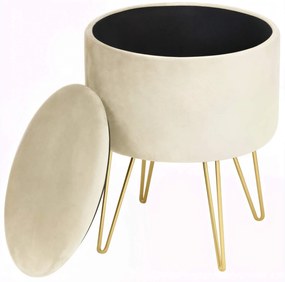 Taburet Lili s úložným prostorem kašmírový