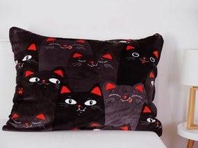 Obliečka na vankúš mikroplyš 70 × 90 cm – Cats 02