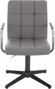 LuxuryForm DESIGN Stolička VERONA na čiernom kríži - šedá