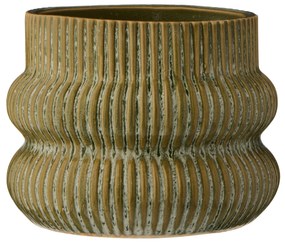 Ib Laursen Keramický obal na kvetináč Distressed Green