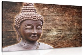 Obraz socha Budhu na drevenom pozadí