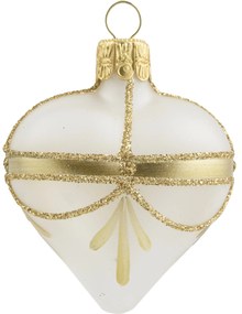 Bella Rose Sklenená vianočná ozdoba Srdce Mat
