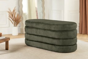 Dizajnová lavica s úložným priestorom GREEN VELVET 115 cm – štýlová lavica