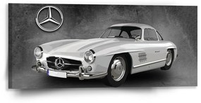 Sablio Obraz Mercedes-Benz 300 SL Sivé pozadie - 110x50 cm
