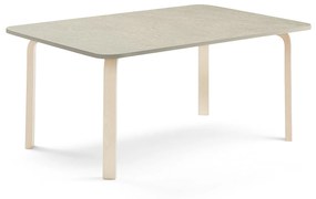 Stôl ELTON, 1800x700x590 mm, linoleum - šedá, breza