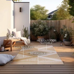 Okrovožlto-krémový vonkajší koberec 120x170 cm Gemini – Elle Decoration