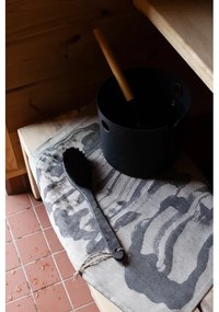 Sada do sauny na ležanie ľan-tmavo sivá
