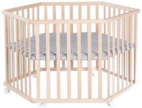 Detská ohrádka z bukového dreva v prírodnej farbe 119x104 cm – Roba