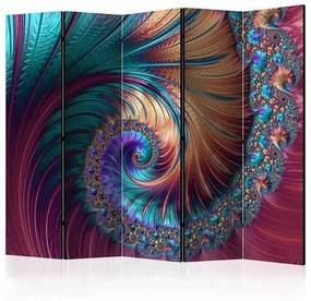 Paraván - Peacock Tail II [Room Dividers] Veľkosť: 225x172, Verzia: Akustický