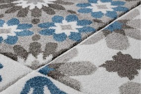 Kusový koberec ALTER Porto kvety modrý