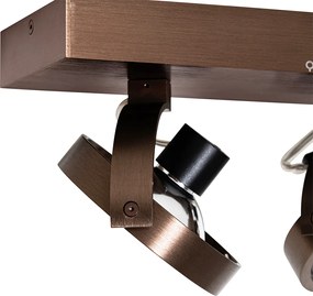 Dizajnové bodové svetlo tmavá bronz 2-svetlo otočné a naklápateľné - Go