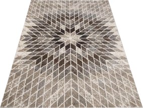 DY Béžový koberec s geometrickým vzorom Panamero 10 Rozmer: 60x100 cm