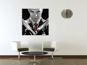 Ručne maľovaný POP Art obraz HITMAN | rôzne rozmery