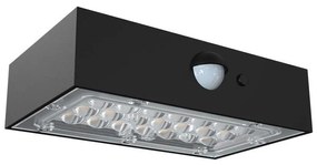 V-Tac LED Solárne nástenné svietidlo so senzorom LED/3W/3,7V 3000K/4000K IP65 čierna VT1516