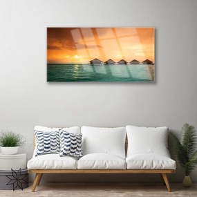 Obraz na skle More slnko krajina 120x60 cm