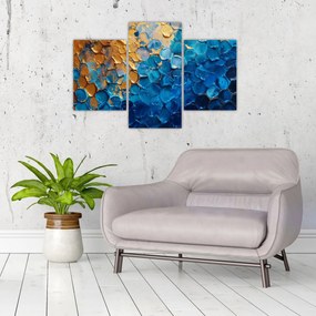Obraz - Modrozlatá maľba (90x60 cm)