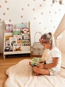 Otevřená montessori knihovna pro děti od 1 roku (bílá), 63 x 90 cm