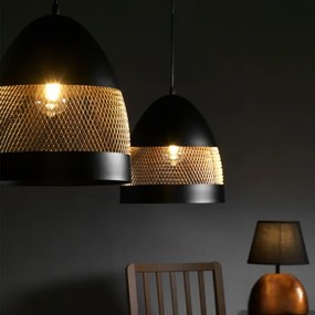 ONLI - Luster na lanku POLLY 1xE27/22W/230V čierna