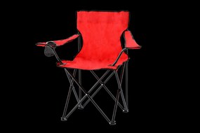 Garden Line SKLADACIA TURISTICKÁ/RYBÁRSKA STOLIČKA, ČERVENÁ, 50x50x80 cm *7174