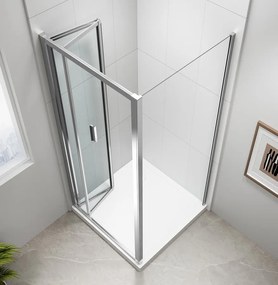 Polysan Polysan, EASY štvorcová sprchová zástena 800x800mm, skladacie dvere, L/R varianta, číre sklo, EL1980EL3215