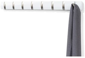 Biely nástenný vešiak z topoľového dreva Flip - Umbra