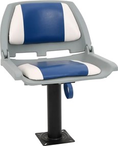 vidaXL 2-dielne skladacie sedadlo do člna, modro biele 48x51x41 cm