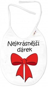 Nepremokavý podbradník 24 x 27 cm - Nejkrásnější dárek, Baby Nellys - biely