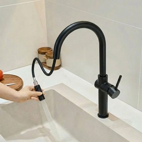 Rea Fresh High, vysoká kuchynská batéria, čierna matná REA-B7200