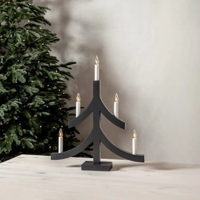 Tmavosivá vianočná svetelná dekorácia Pagod – Star Trading