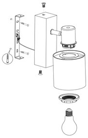 Eglo 99488 - Nástenné svietidlo BATALLAS 1xE27/10W/230V